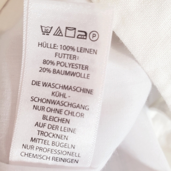 Linen Cynthia Rowley White Boot Cut Trousers Pants Size 6 in Bone - Picture 6 of 8